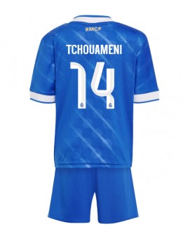 Detské Futbalové oblečenie Real Madrid Aurelien Tchouameni #14 2025-26 Krátky Rukáv - Tretina (+ trenírky)